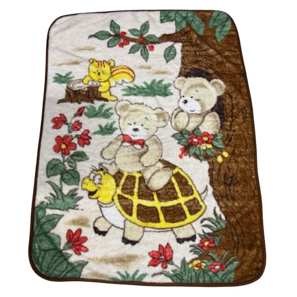 Vintage 1990s Tokyo Luck Plush Child’s Blanket